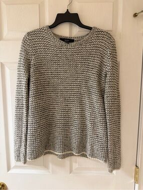 Forever 21 Cream and Black Marled Crewneck Sweater M